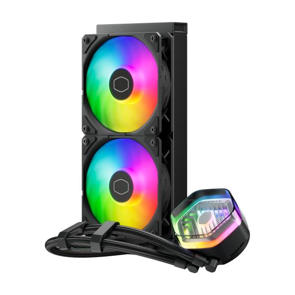 Cooler master mlx-d24m-a25pz-rw masterliquid 240 atmos argb, 4-pin, 2x 120mm, 690-2500 rpm