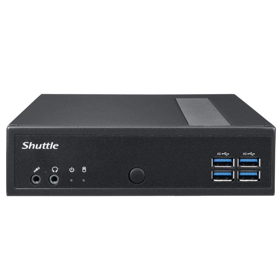 Shuttle dl30n slim barebone pc, 1.35l, iintel n100 fan, ddr5, 2x 2.5 gbe, hdmi 2.0b, 65w, 24 7