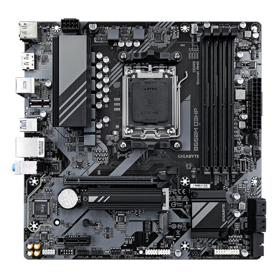 Gigabyte b650m d3hp b650m d3hp, amd am5, ryzen 7000, ddr5 7600 mhz, pcie 4.0, 2.5gbe lan