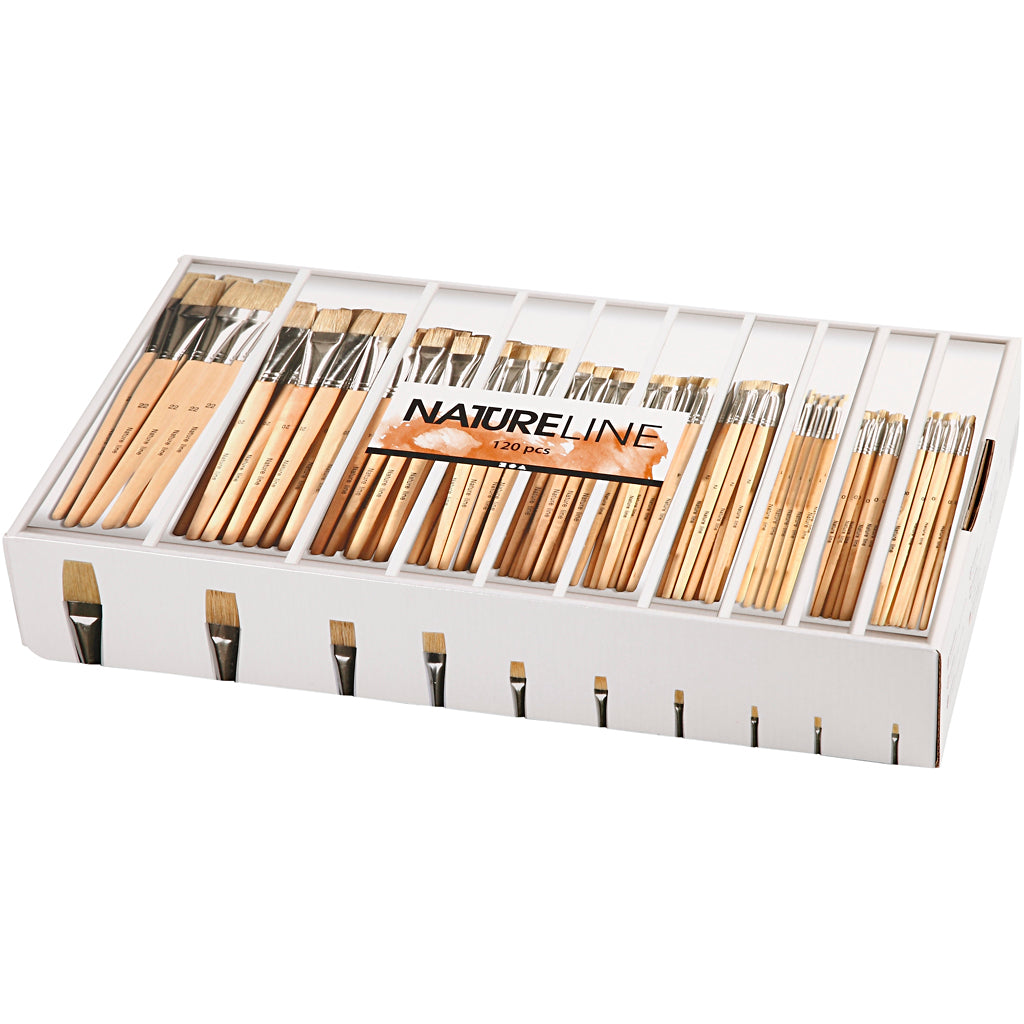 Houten Kwasten, Nr. 00-22, Korte Steel, 120st.
