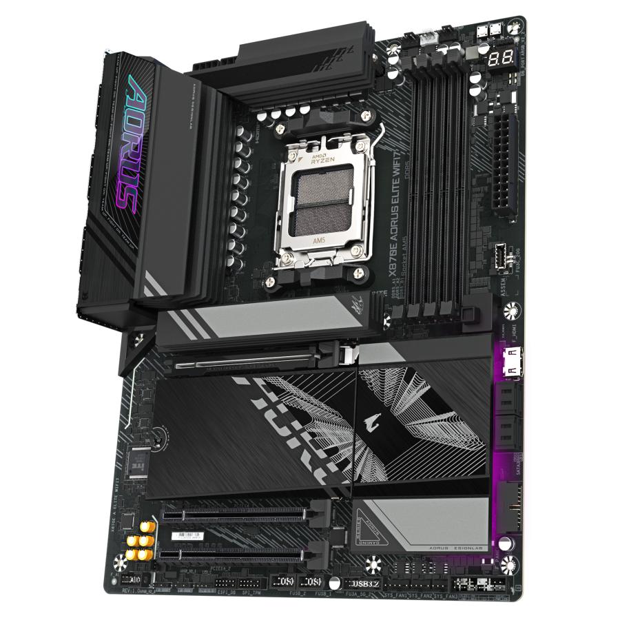 Gigabyte x870e a elite wifi7, atx, amd am5, x870, 4x ddr5, usb4, 2.5 gbe, wi-fi 7, pcie 5.0