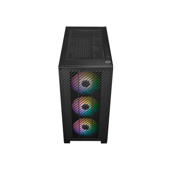 Cooler master e301-kgnn-s00 elite 301 black argb, atx, window, usb 3.2 gen 1 type-c, 3x 120mm argb