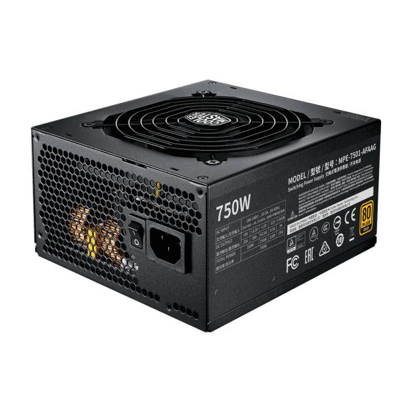 Cooler master mpe-7501-afaag-3eeu mwe gold 750 v2 atx3.1, 750w, 90% @typical, fully modular, 120mm