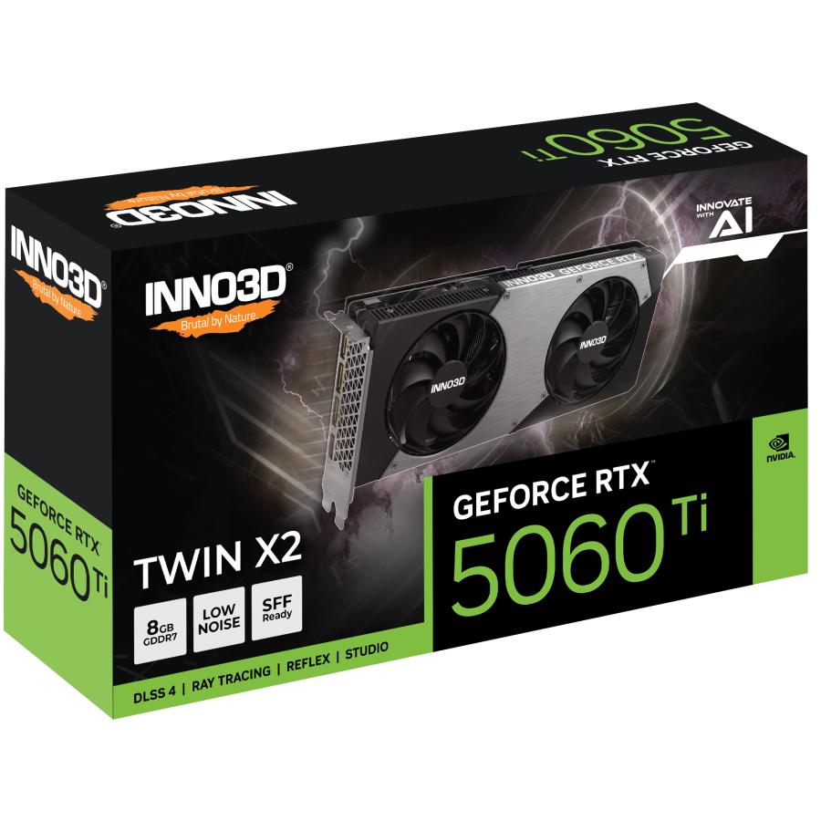 Inno3d n506t2-08d7-193075n geforce rtx™ 5060 ti 8gb twin x2, 8 gb, gddr7, 128-bit, 650 w