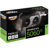 Inno3d n506t2-08d7-193075n geforce rtx™ 5060 ti 8gb twin x2, 8 gb, gddr7, 128-bit, 650 w