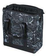 Basil fietsshopper grand flower mik 23l 12 x 35 x 35 cm - zwart