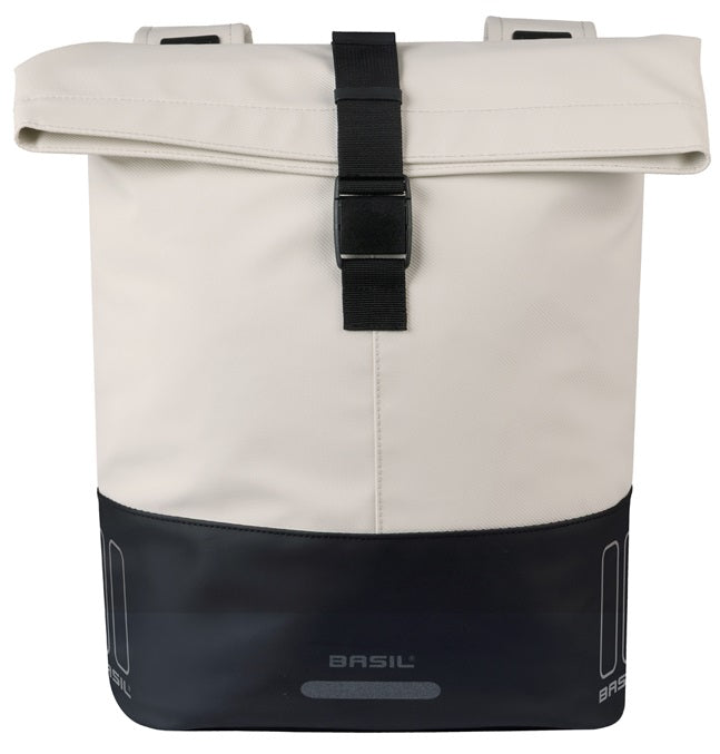 Basil tas cove dubbel wit zwart | 32l