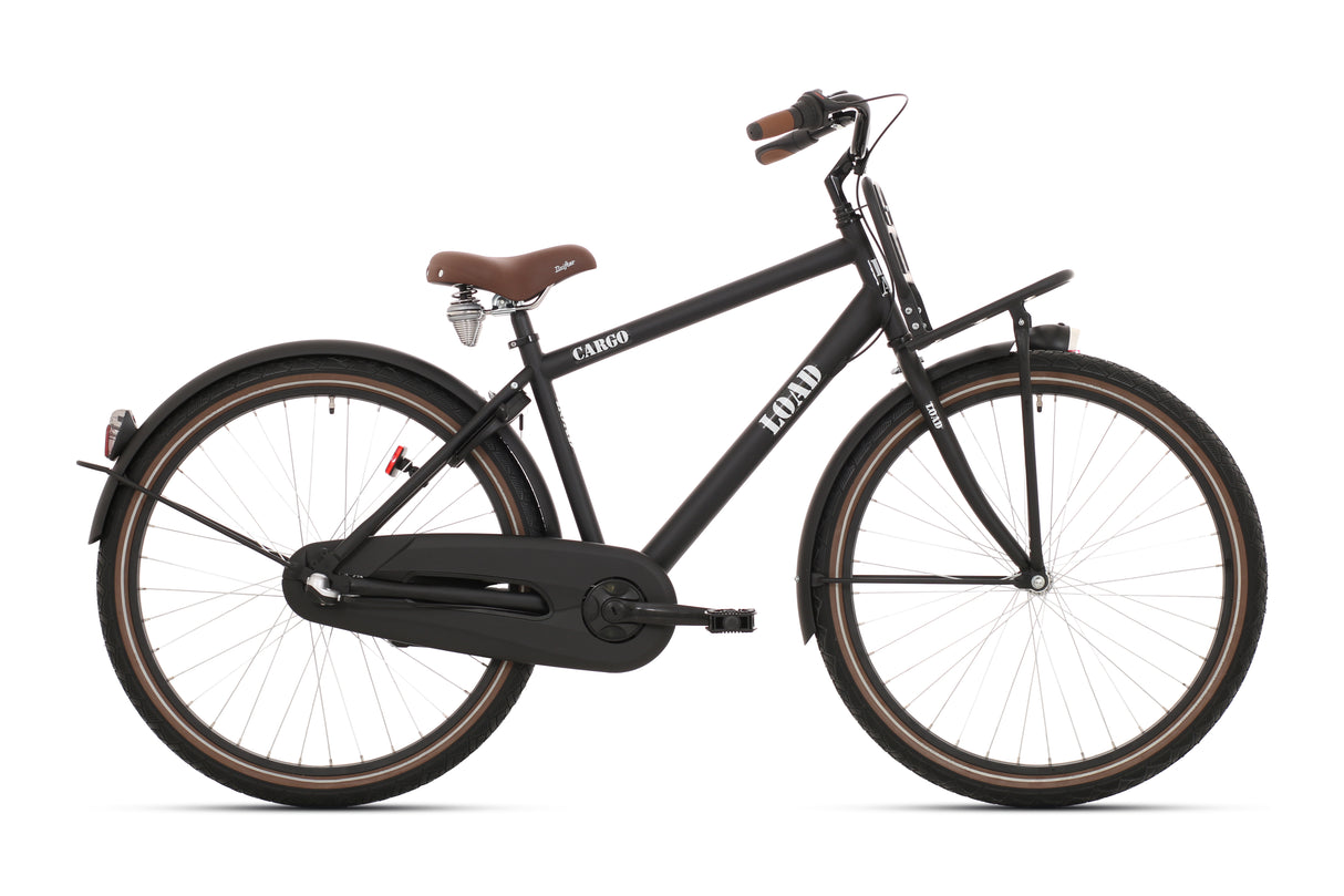 Bikefun kinderfiets load 20 inch met remnaaf - mat zwart
