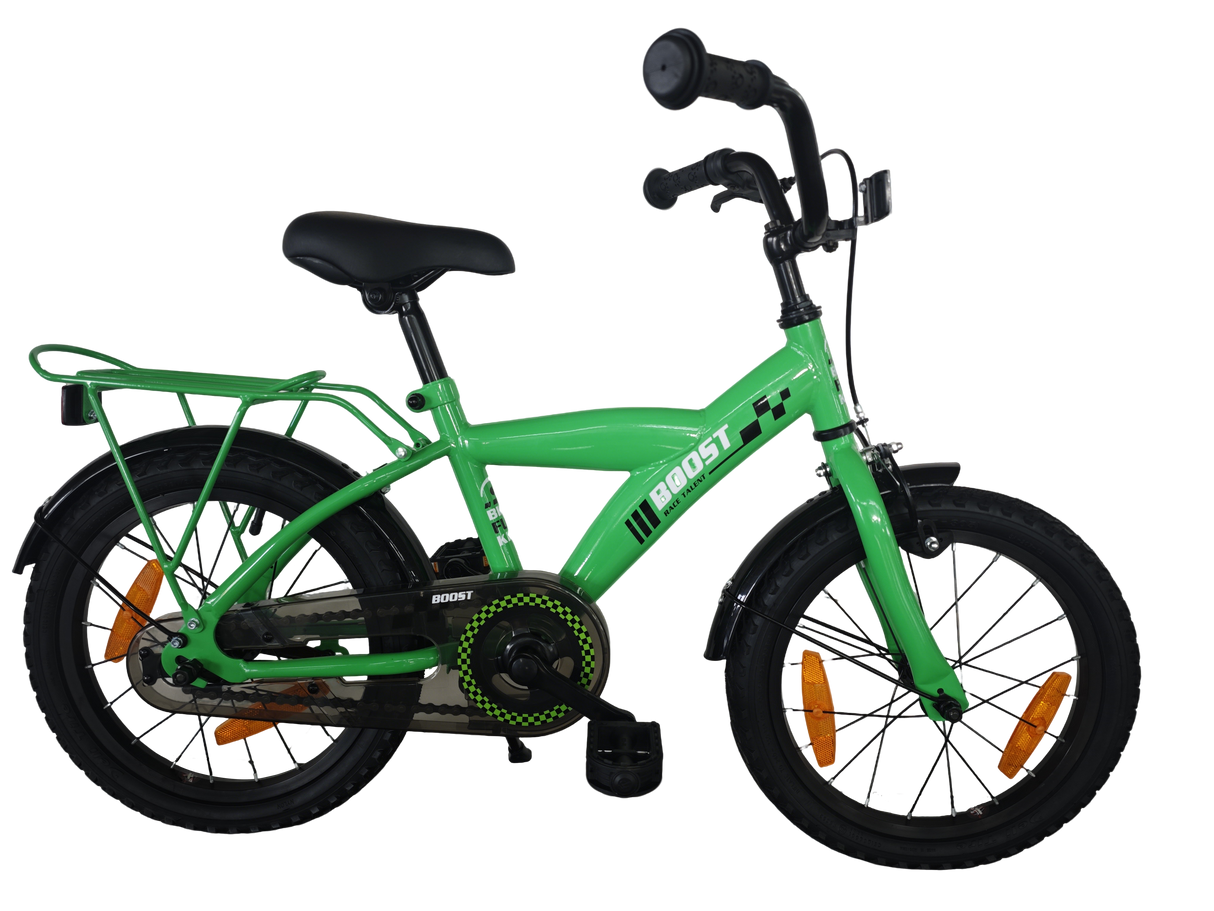 Bikefun kinderfiets boost 16 inch met remnaaf - groen