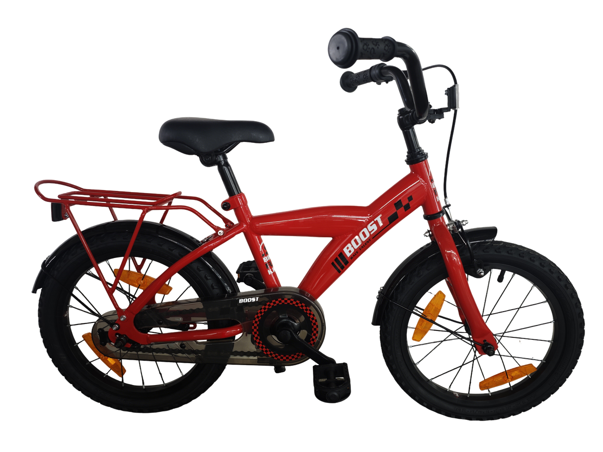 Bikefun kinderfiets boost 16 inch met remnaaf - rood