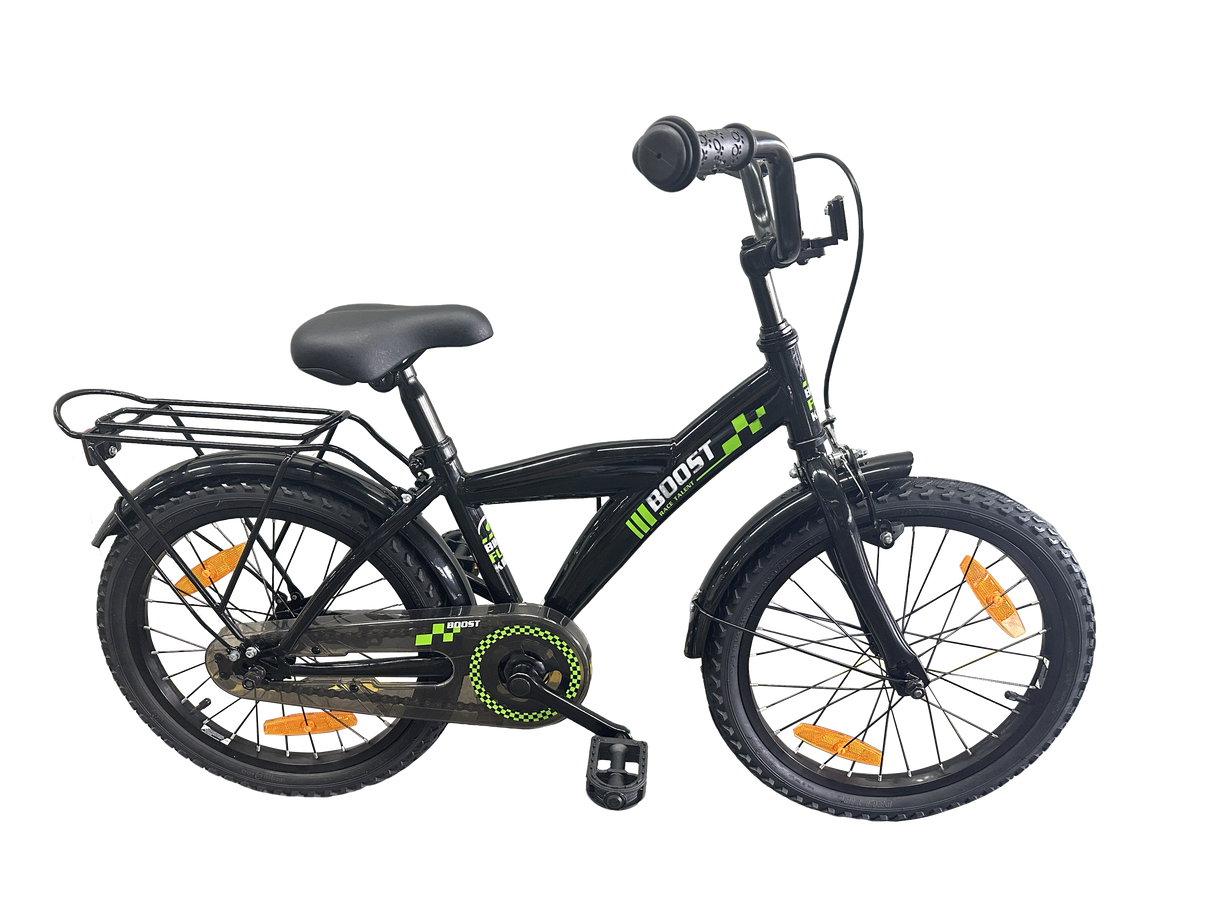 Bikefun kinderfiets boost 18 inch met remnaaf - zwart