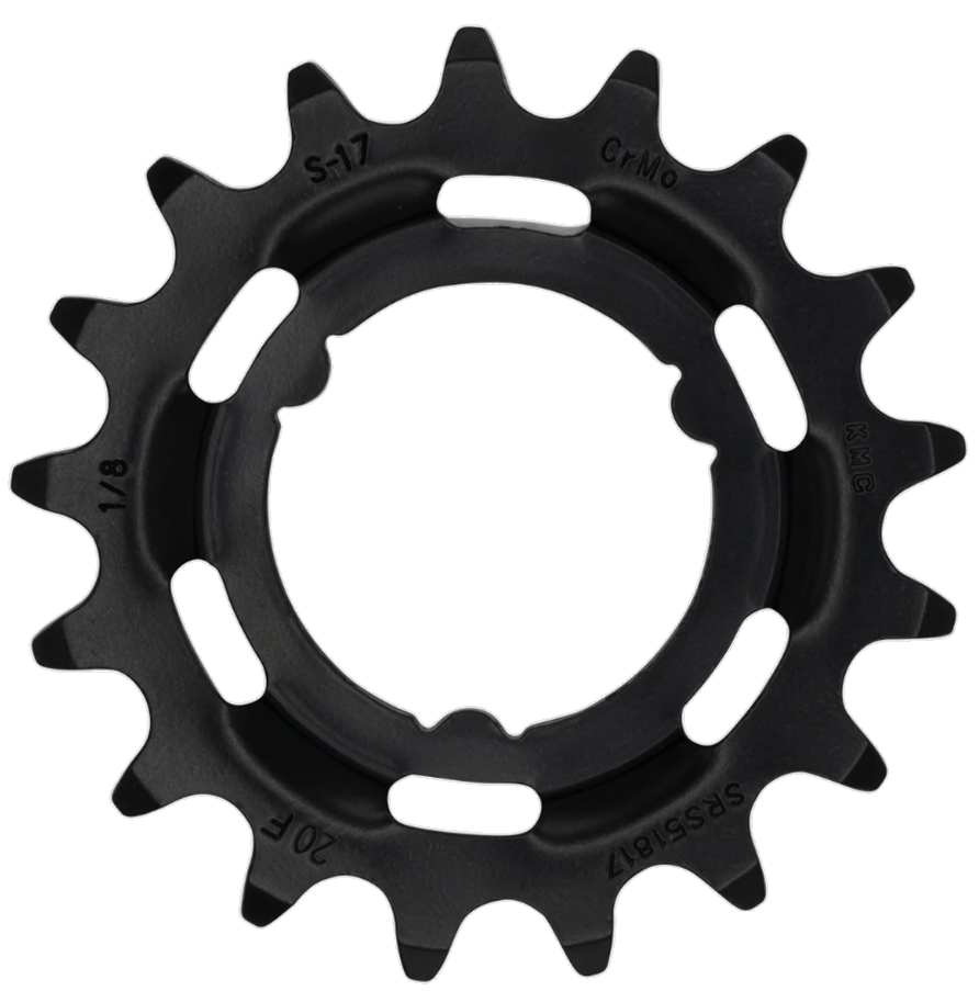 KMC Shimano tandwiel 17t, Chromoly Black