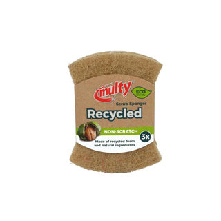 Multy gerecyclede schuursponsen 3st eco