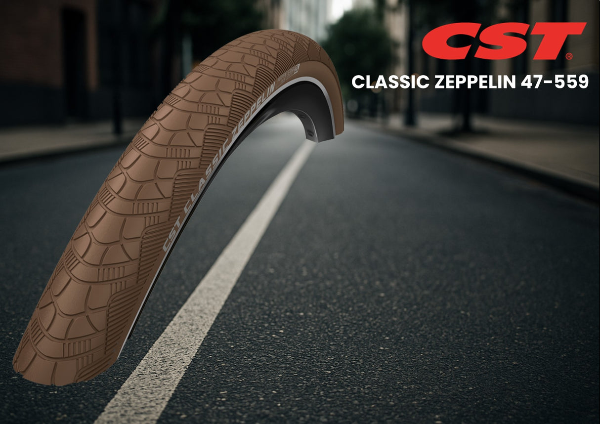 Cst buitenband zeppelin 26 x 1.75'' 47-559 - bruin met reflectie