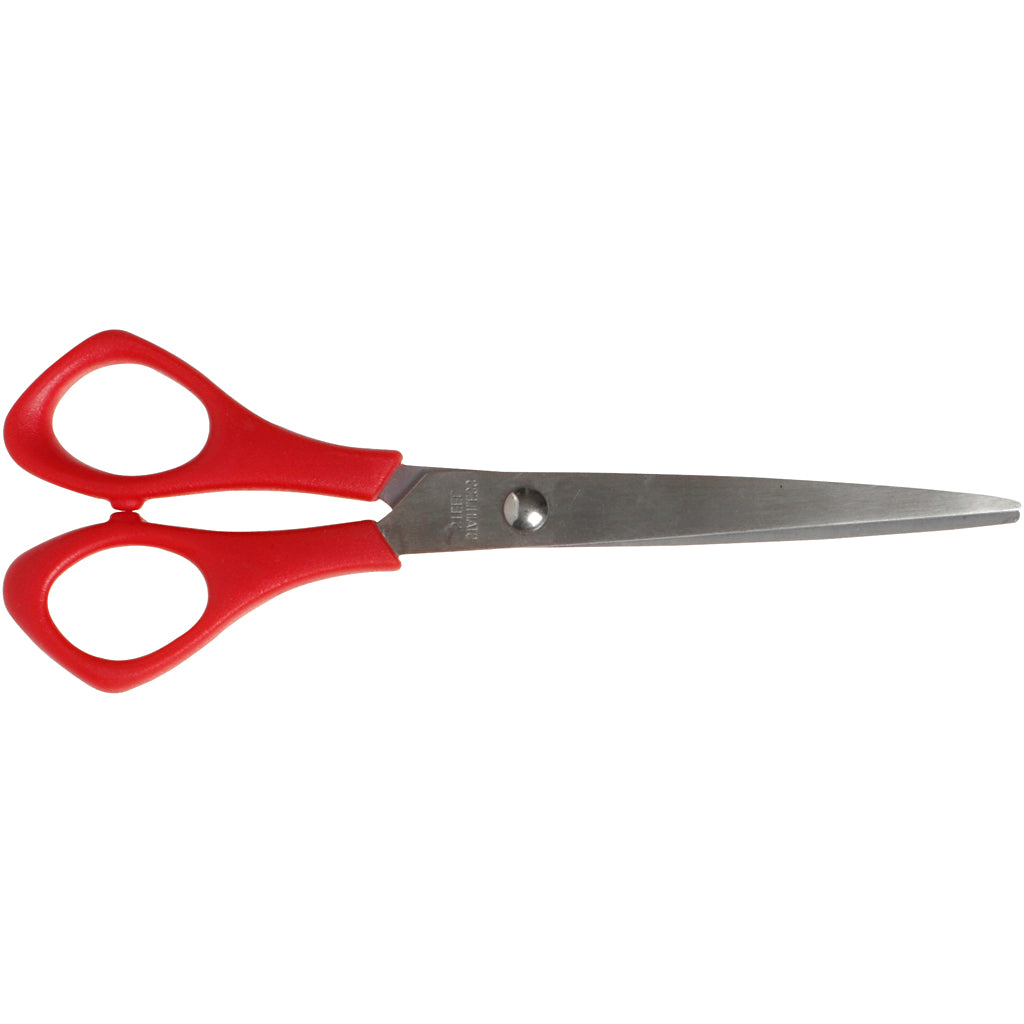 Creativ company schoolscharen, l: 16 cm, puntig, linkshandig, rood, 1 stuk