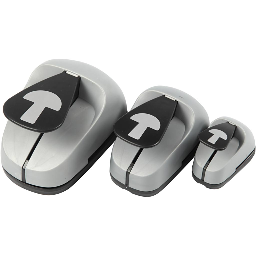 Creativ company ponsen set, champignon, afm 25+50+75 mm, 3 stuk 1 doos