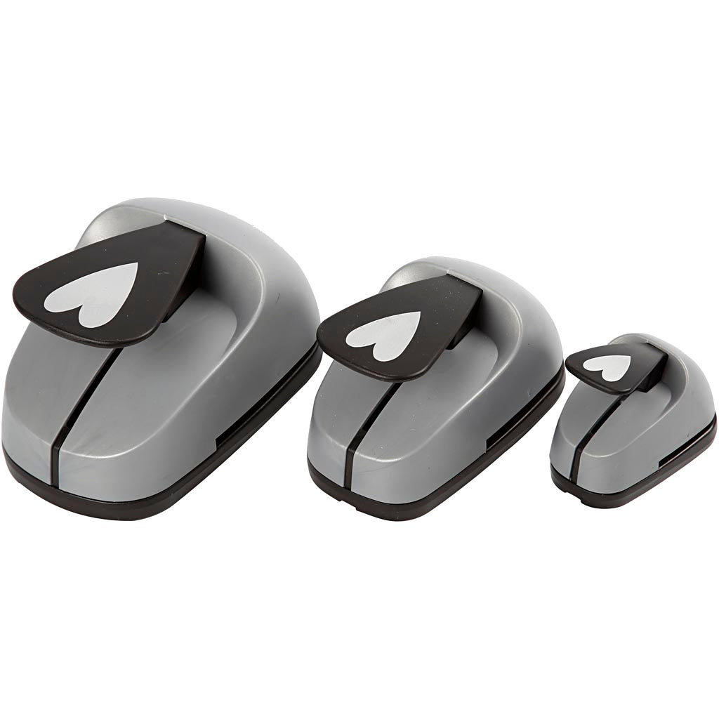 Creativ company ponsen set, hart, afm 25+49+75 mm, 3 stuk 1 doos