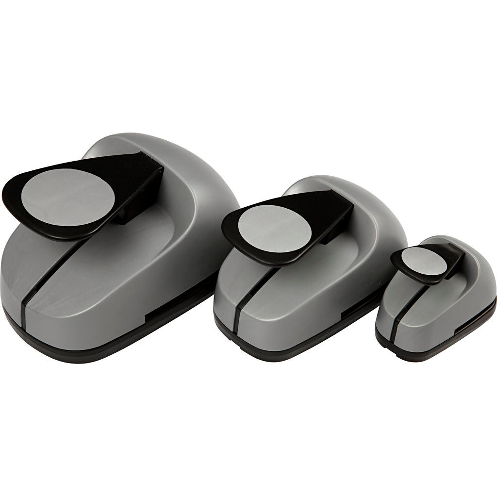 Creativ company ponsen set, cirkel, afm 25+49+75 mm, 3 stuk 1 doos