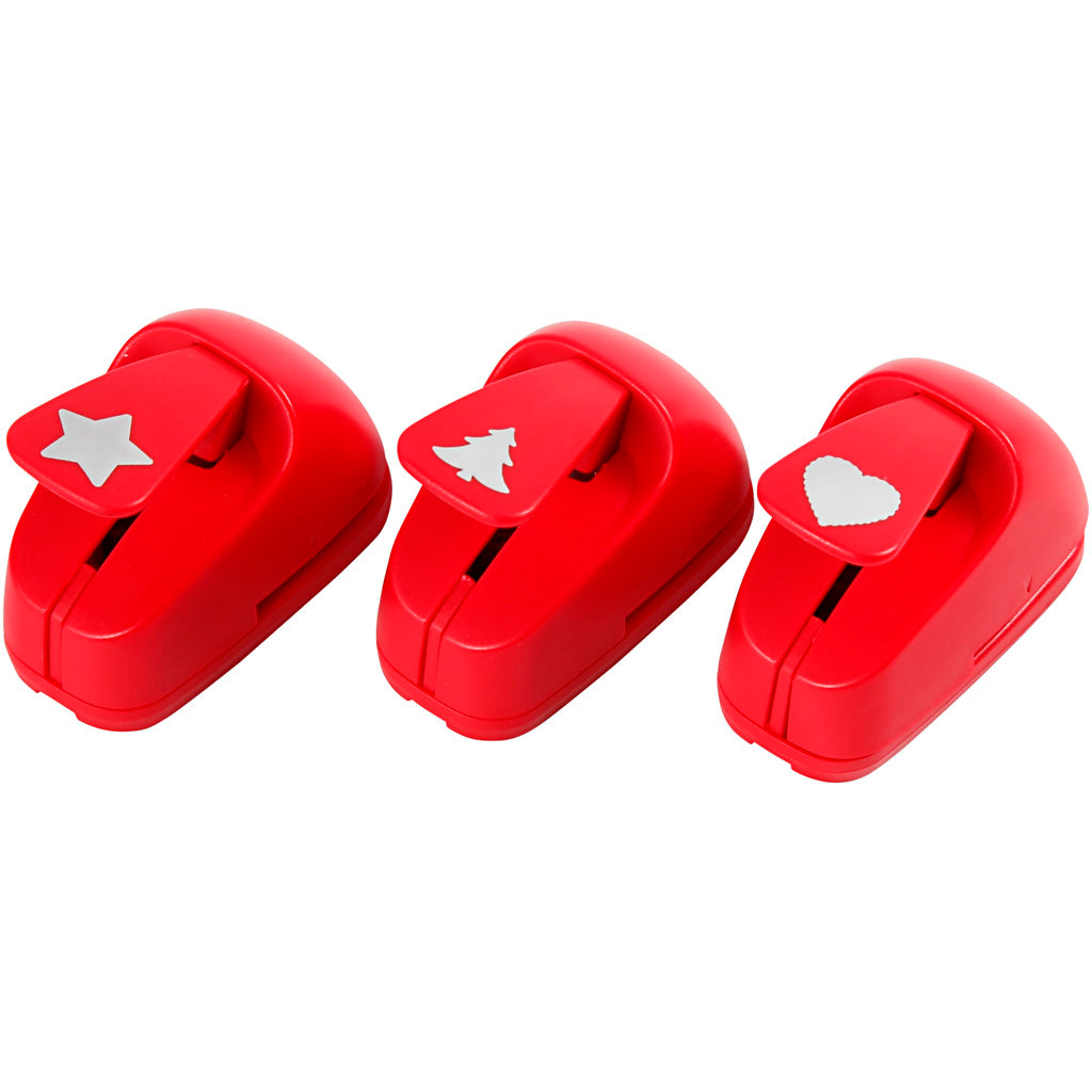 Creativ company ponsen, ster, hart, kerstboom, afm 16 mm, rood, 1 set