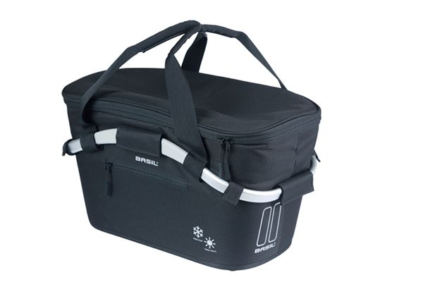 Basil fietsmand classic carry all iso met mik bevestiging 18 liter 38 x 21 x 27 cm - zwart