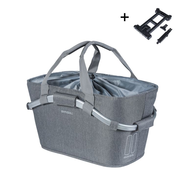 Basil mand achterop 2day carry all grijs | mik | 22l