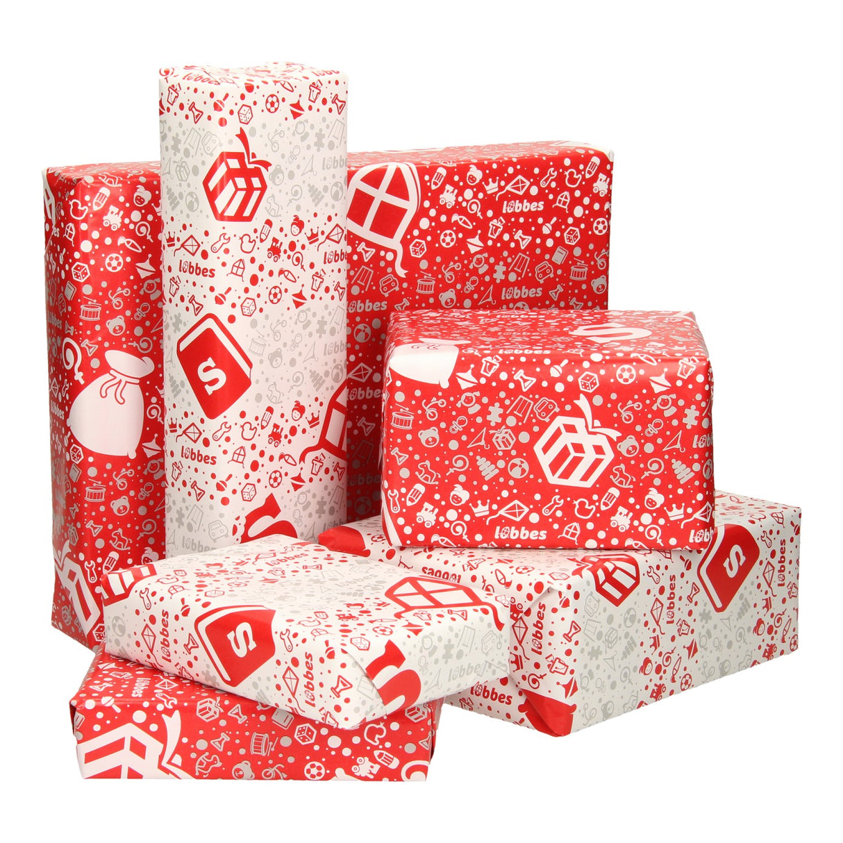 Lobbes sinterklaas inpakpapier, 5mtr
