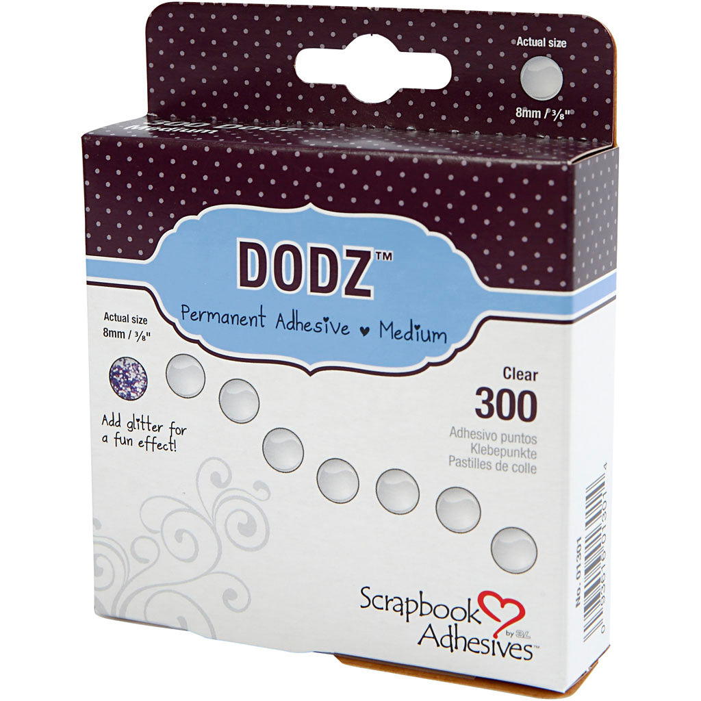 Dodz zelfklevende dots, d 8 mm, dikte 0,5 mm, medium , 300 stuk 1 doos