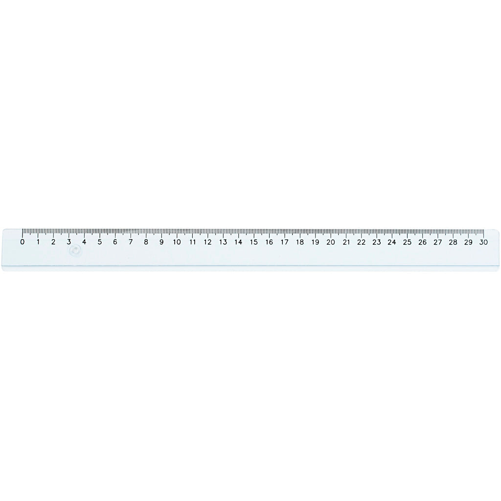 Liniaal, l: 30 cm, 1 stuk