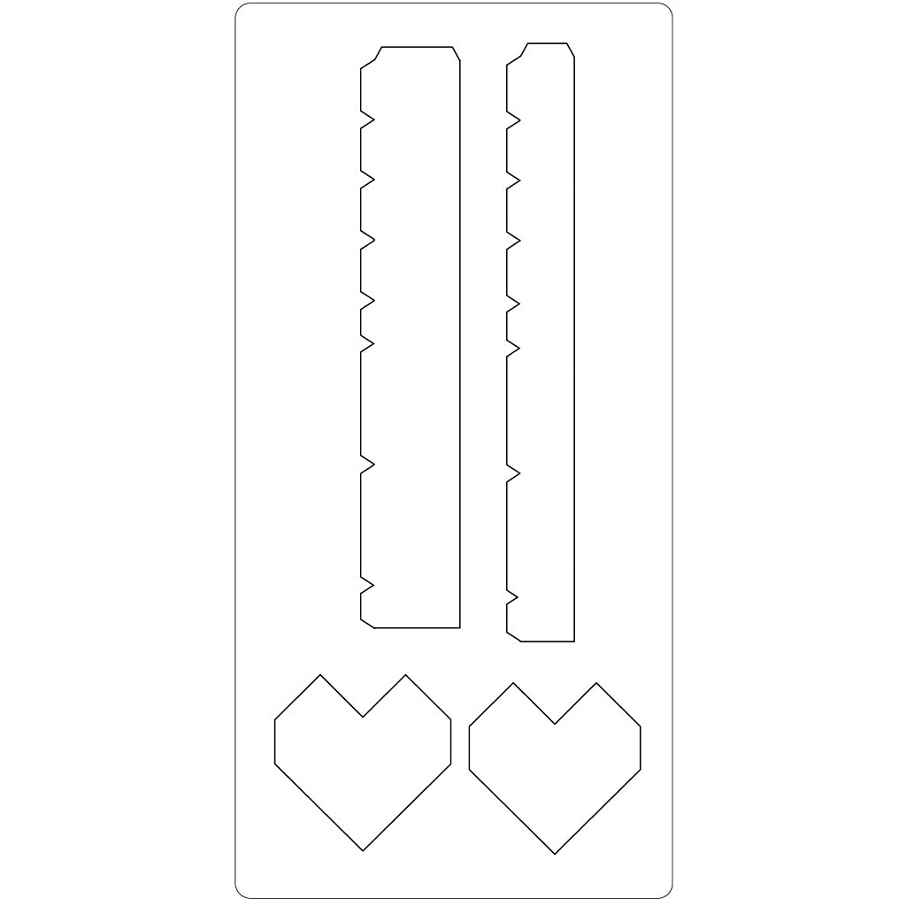 Creativ company snijmal, hartendoos, afm 15,2x30,37 cm, dikte 15 mm, 1 stuk
