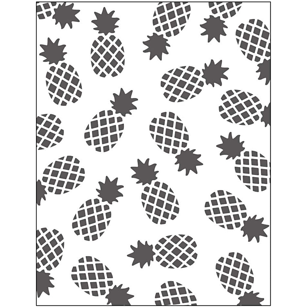 Creativ company embossing folder , ananas, afm 11x14 cm, dikte 2 mm, 1 stuk
