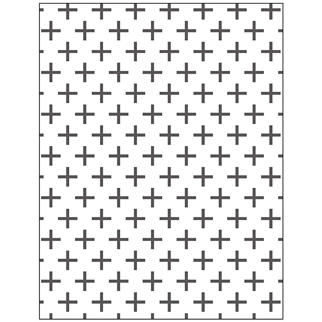 Creativ company embossingfolder, kruizen, afm 11x14 cm, dikte 2 mm, 1 stuk