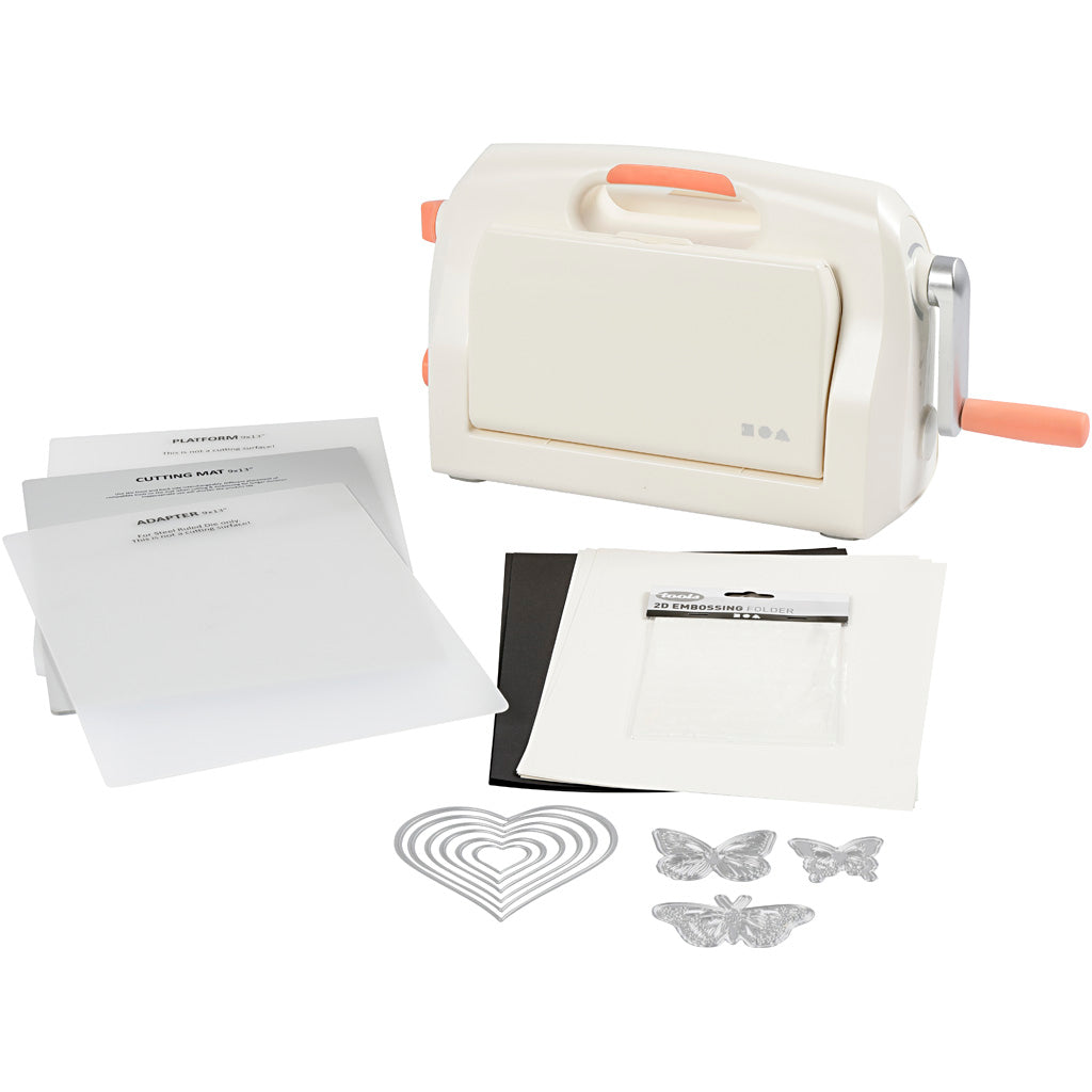 Creativ company stans- en embossingmachine starterset, a4, vel 210x297 mm, 1 set