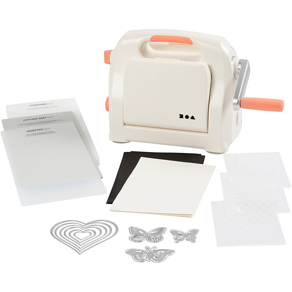 Creativ company stans- en embossingmachine starterset, a5, vel 155x210 mm, 1 set