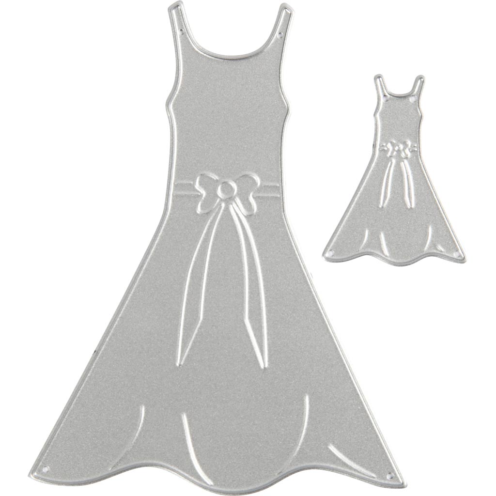Creativ company stans- en embossing mallen, jurk, afm 27x35+26x90 mm, 1 stuk