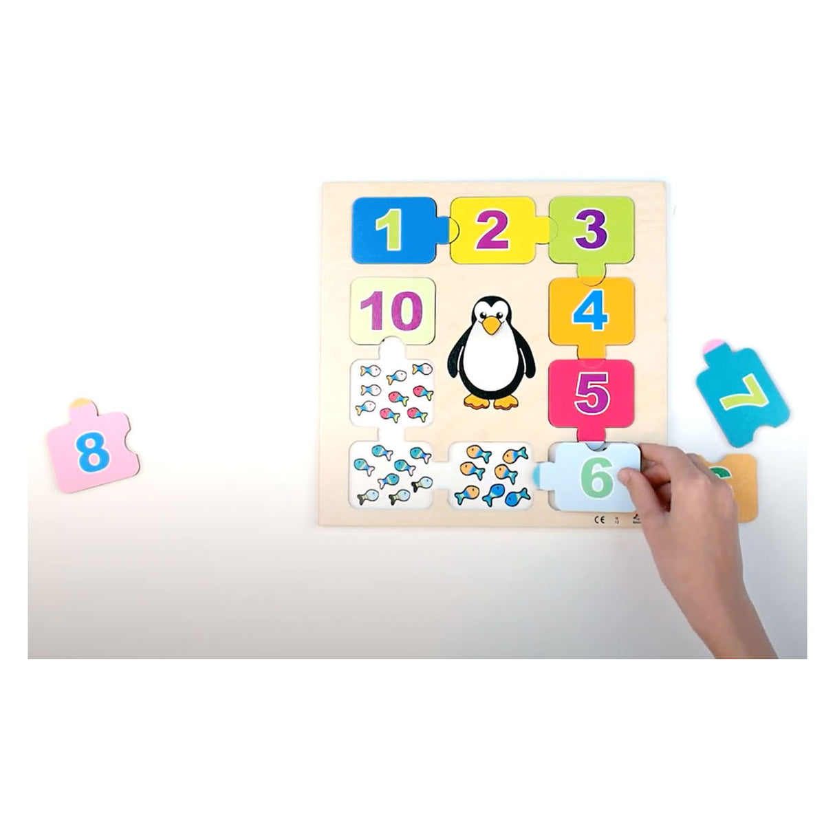 Rolf relief puzzel 10 kleine visjes, 10st.