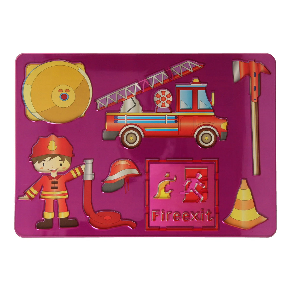 Tekensjabloon brandweer, 27x19cm