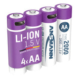 Abi usb oplaadbare batterijen aa met oplaadkabel