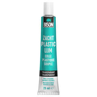 Bison zacht plastic lijm blister 25 ml