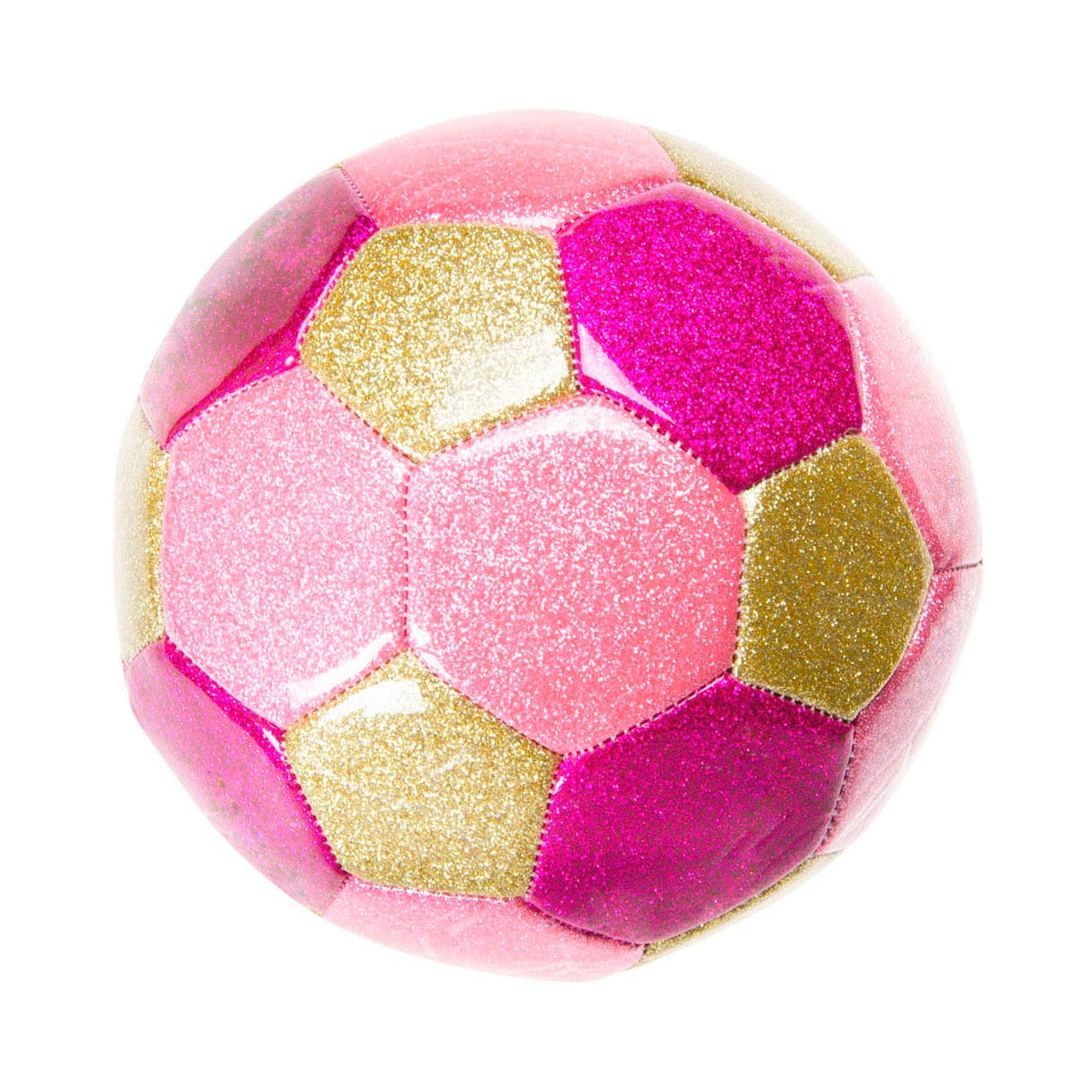 Lg-imports metallic voetbal roze, 15cm