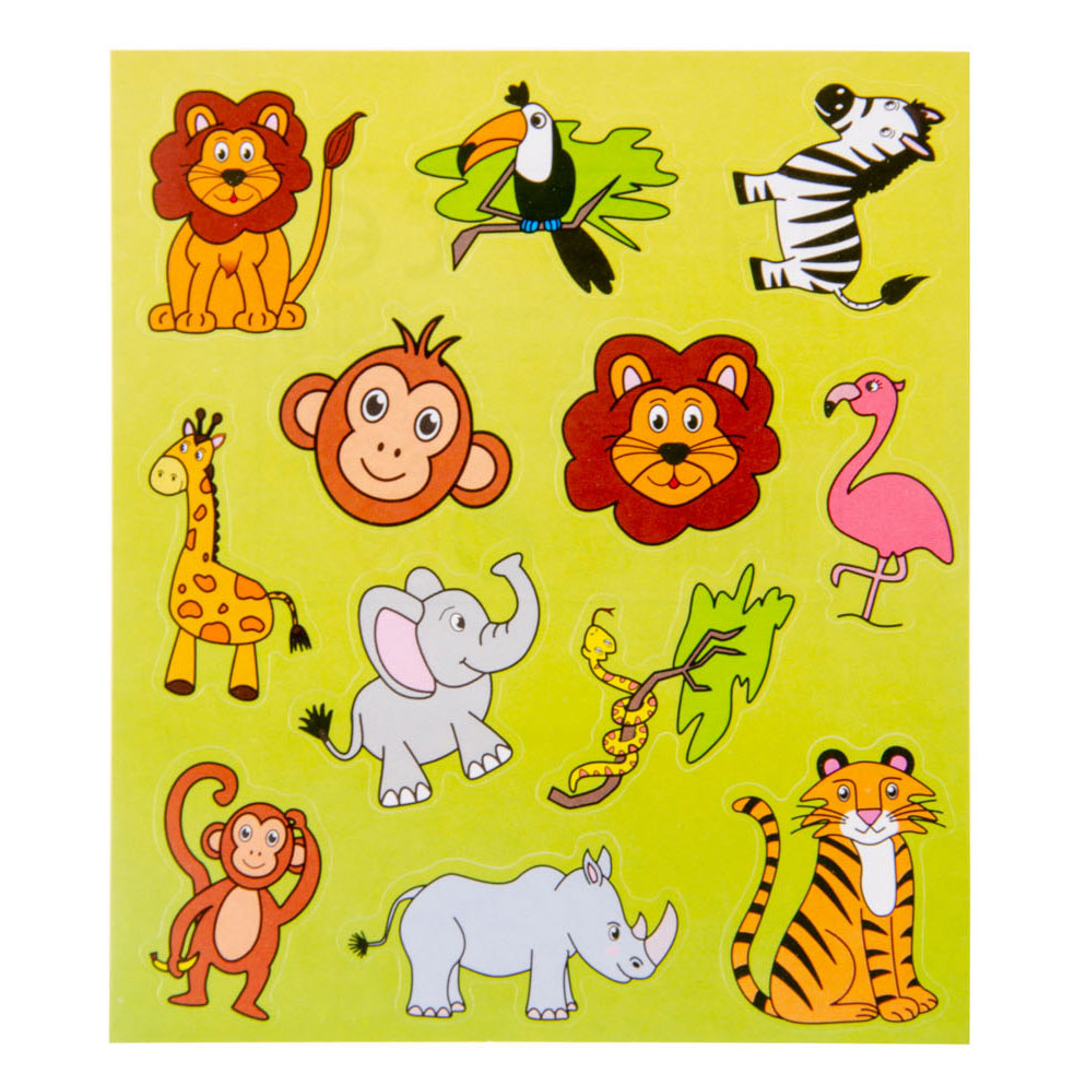 Stickervel wilde dieren