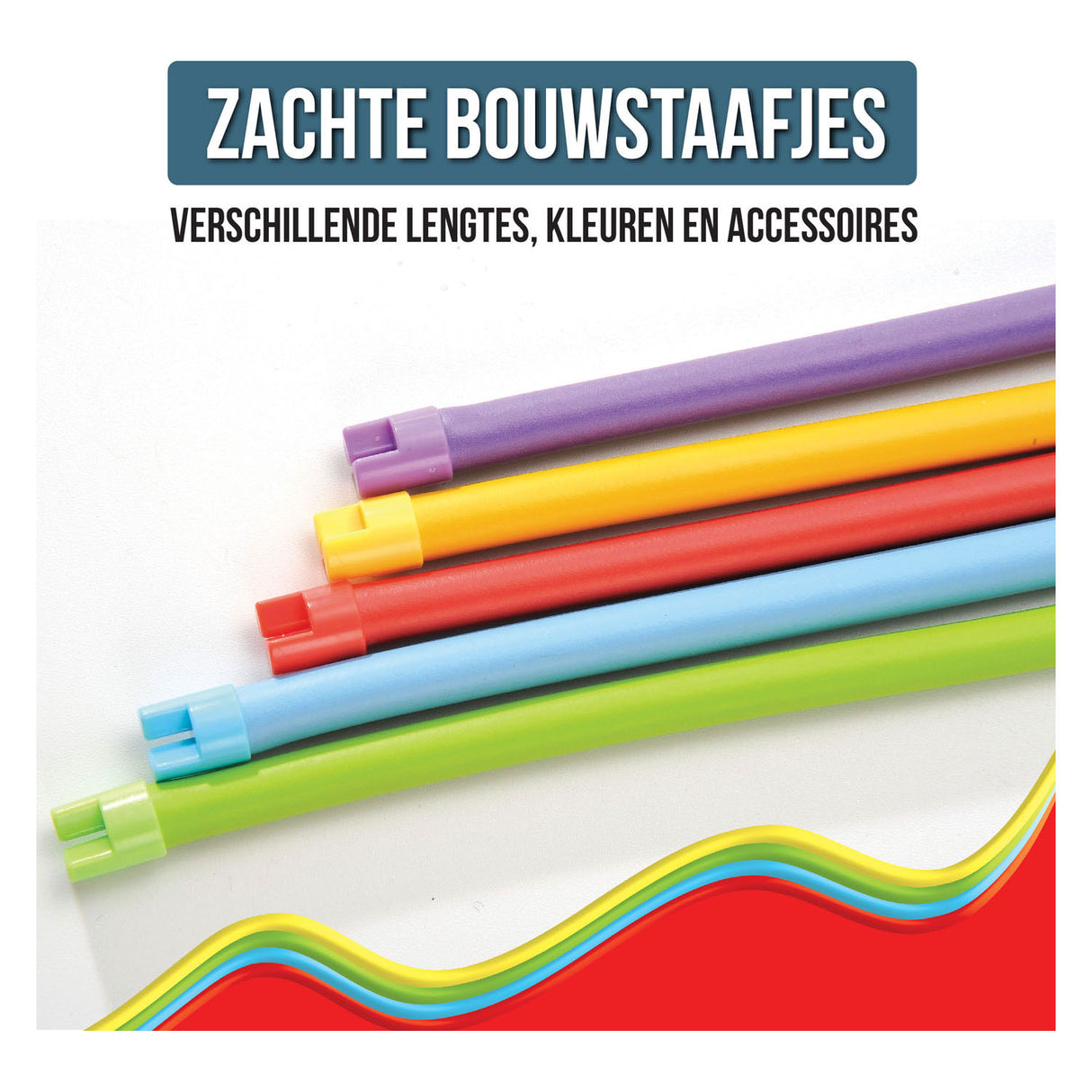 Clics spaghetteez fusilli reuzenrad flexibele bouwstaafjes, 46dlg.