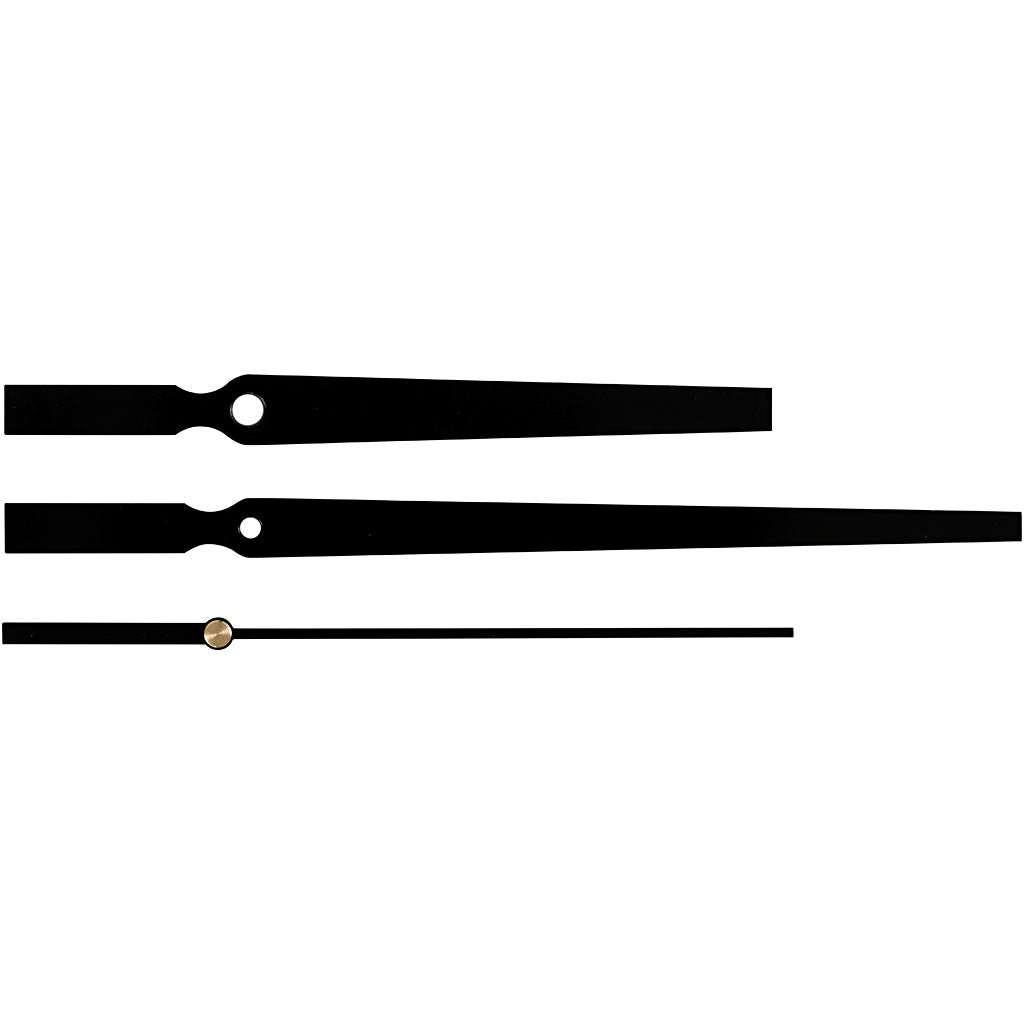 Creativ company wijzers, gatgrootte 4+6 mm, zwart, 1 set