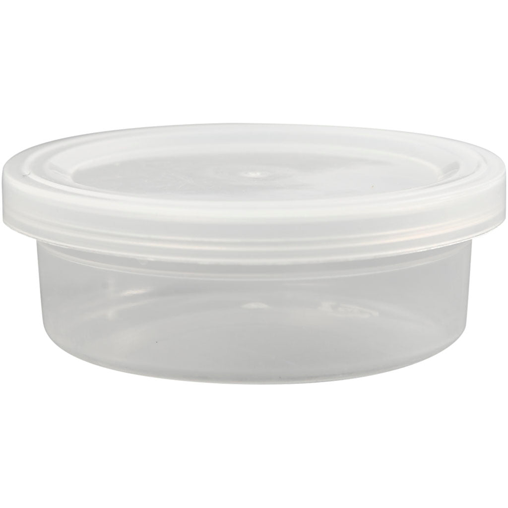 Creativ company plastic potje met deksel, h: 24 mm, d 68 mm, 45 ml, 20 stuk 1 doos