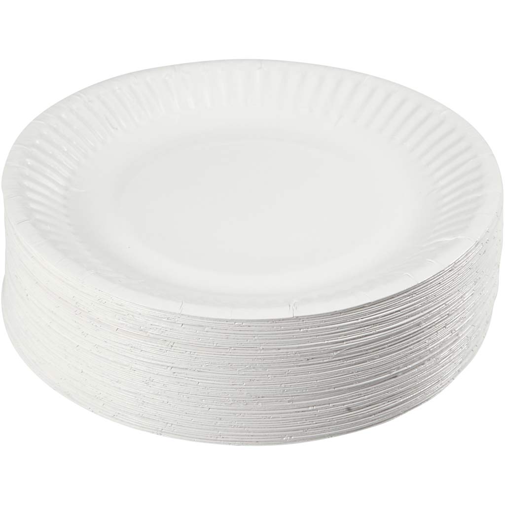 Papieren bord, d 15 cm, 100 stuk 1 doos