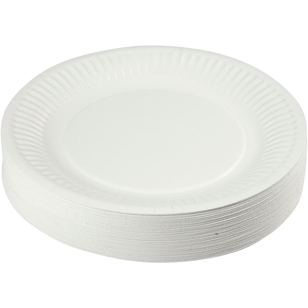 Papieren bord, d 18 cm, 100 stuk 1 doos