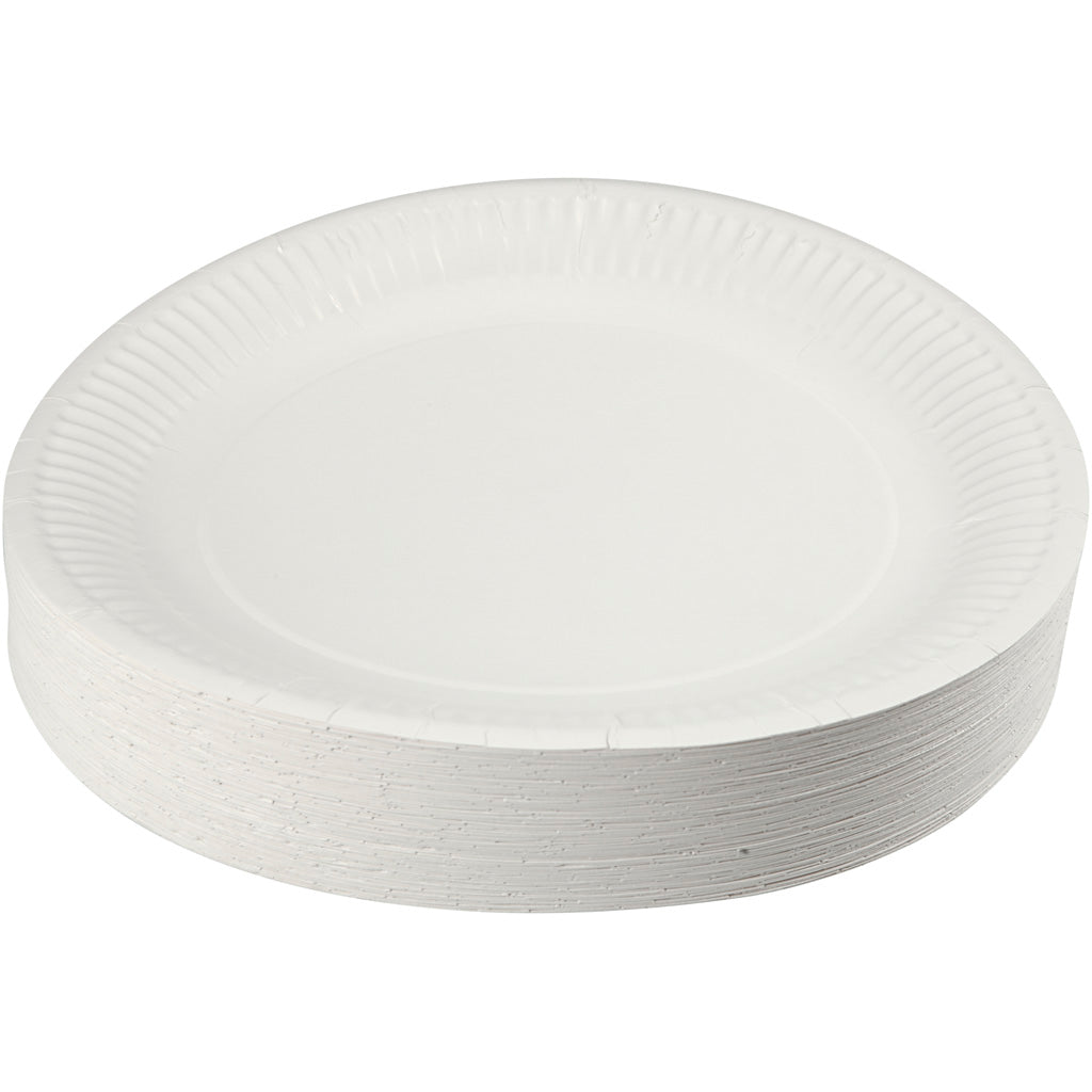 Papieren bord, d 23 cm, 100 stuk 1 doos