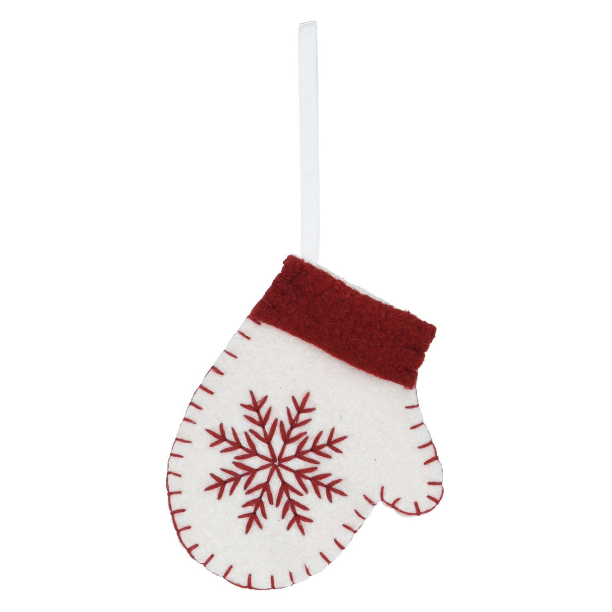 kerst sok rood wit, 10cm