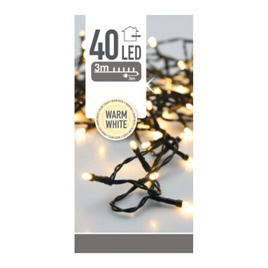 Buiten Ledverlichting 40 Led - Warm Wit, 300cm