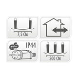 Buiten Ledverlichting 40 Led - Warm Wit, 300cm