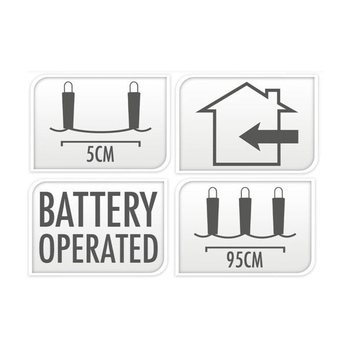 Zilverdraad 40led warm white, 195cm
